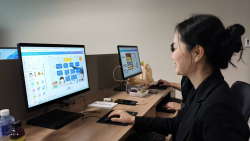 ผู้เข้ารับการอบรมฝึกปฏิบัติการออกแบบกราฟิกส์ด้วย Canva เพื่อประยุกต์ใช้ในการจัดทำสื่อและเอกสารทางวิชาการ