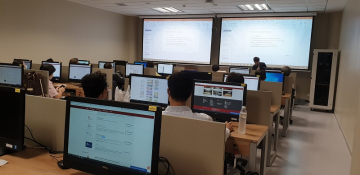ผู้เข้ารับการอบรมการใช้ฐานข้อมูล EBSCO ภาคบ่าย