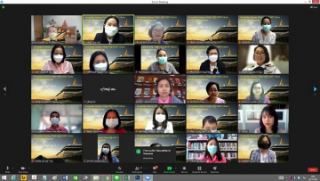 ผู้เข้าร่วมกิจกรรม knowledge gateway ประตูสู่ Smart Library ด้วยวิธีแห่งศาสตร์พระราชา ครั้งที่ 1 ผ่านระบบออนไลน์ (Zoom meeting)