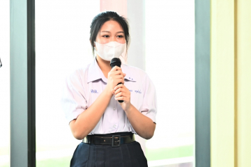 ตัวแทนนักเรียนโรงเรียนอุดมดรุณี โครงการห้องเรียนพิเศษนิติศาสตร์ - รัฐศาสตร์ (LPSP) ประจำปีการศึกษา 2565 กล่าวความรู้สึก